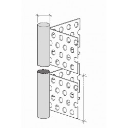 Protections d'angles Tige "KARO" INOX à pattes perforées, soudées 