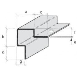 Protection d'angle inox brillant à sceller