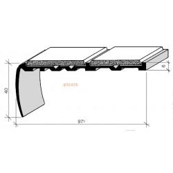 Nez de marches à Bandes Antidérapantes Aluminium, filé brut Aderoband 65 S 670075  