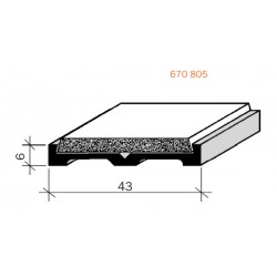 Nez de marches à Bandes Antidérapantes Aluminium, filé brut Aderoband 65 S 670805  