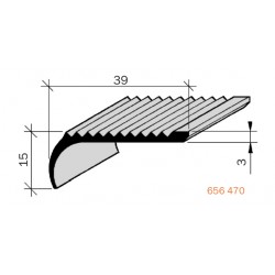 Nez de marches strié Laiton filé, poli 656470