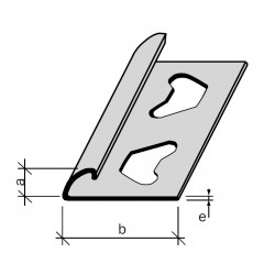 Arrêt de carrelage ou de résine 1/4  de rond inox