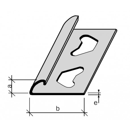 Arrêts de carrelage ou de résines 1/4  de rond INOX