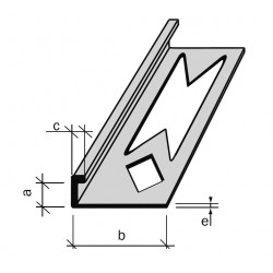 Arrêt de carrelage chant droit PVC