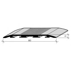 Couvre-joints de dilatation pour sol aluminium filé, anodisé incolore