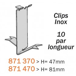 Clips inox pour fixation au sol