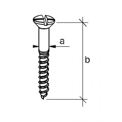 Vis cruciforme Ø3,5 x 25 mm - tête bombée fraisée