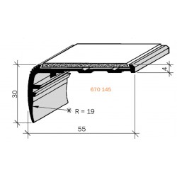 Nez de marches à Bandes Antidérapantes Aluminium, filé brut Aderoband 65 S 670145  