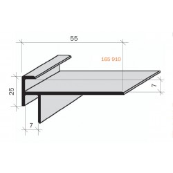 Arrêt de revêtement double pour marches & gradins aluminium