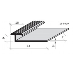 Arrêt de revêtement double en aluminium