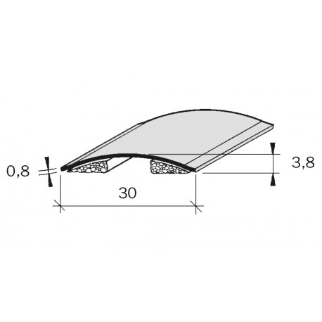 Seuil de porte adhésif inox 30