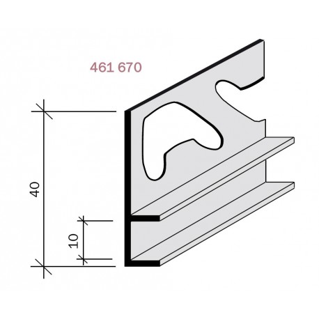 Joint creux aluminium filé anodisé incolore 461670
