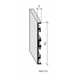 Plinthe aluminium filé, anodisé incolore 968070