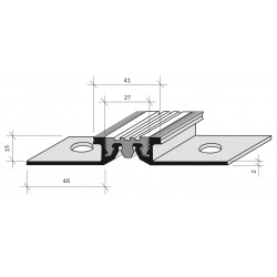 Joint de dilatation aluminium anodisé incolore : AJCS 41/15
