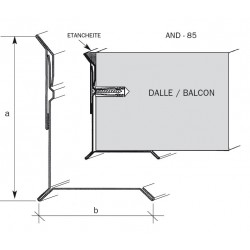 Nez de dalle aluminium brut, anodisé, prélaqué