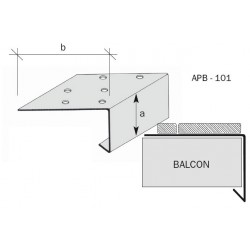 Nez de balcon aluminium brut, anodisé, prélaqué