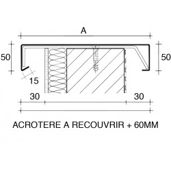 Couvertine d'acrotère aluminium prélaqué