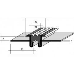 Joint de dilatation aluminium anodisé incolore : AJCS 25/6 